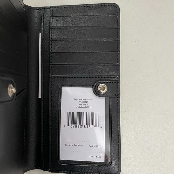 Kate Spade large slim bifold wallet-Staci colorblk - Picture 6 of 6